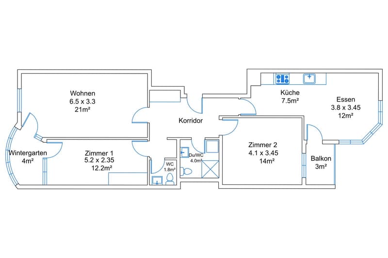 Neu renovierte große 3.5 Zimmerwohnung mit Anbindung an privatem großen Park / Swimmingpool (20)
