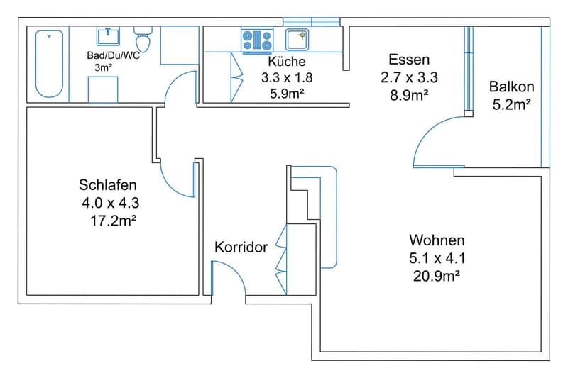 Stilvoll Wohnen mit Komfort – Frisch renovierte 2.5-Zimmer-Wohnung zu vermieten (18)