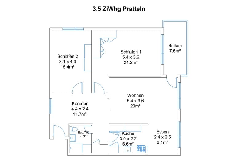 Renovierte 3.5-Zimmer-Wohnung in Pratteln mit Balkon (8)