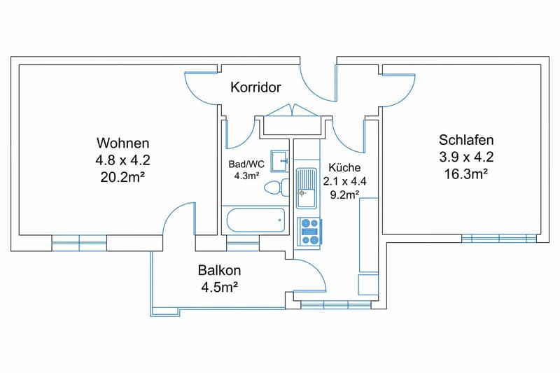 Renovierte 2.5-Zimmer-Wohnung mit Balkon an der Laufenstrasse in Basel (15)
