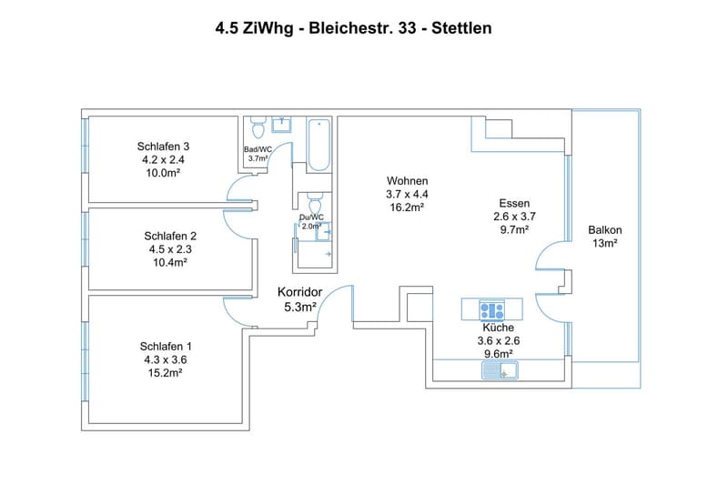 Renovierte 4.5-Zimmer-Wohnung mit Balkon und Blick ins Grüne (13)