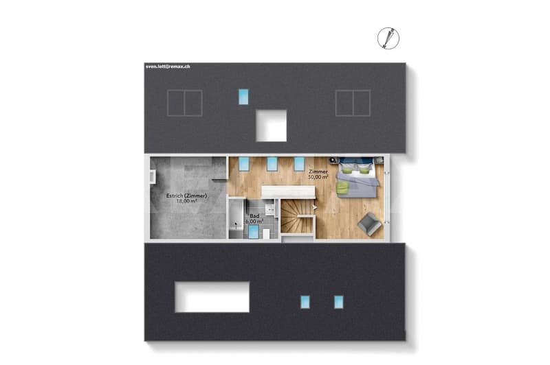 4 ½-Zimmer-Maisonette-Wohnung, hell, modern und mit zwei Balkonen (13)