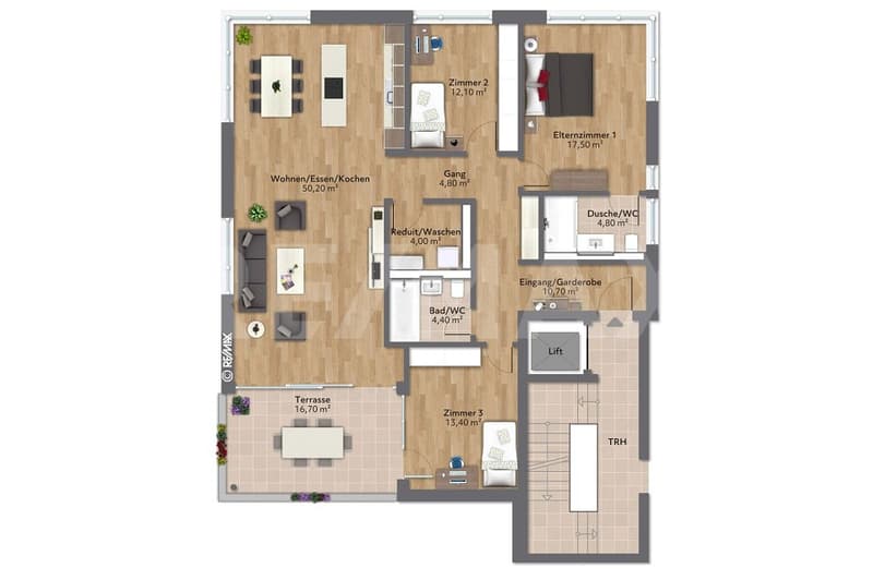 HOCHWERTIGE 4 ½ ZIMMER MINERGIE-WOHNUNG IM ERSTEN OBERGESCHOSS (12)