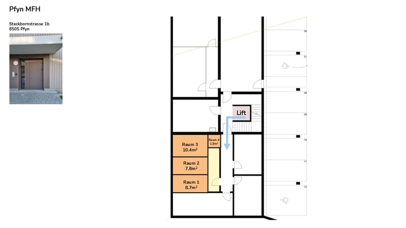 Entrance hall, 3 rooms, living room, bathroom, bedroom, closet, balcony