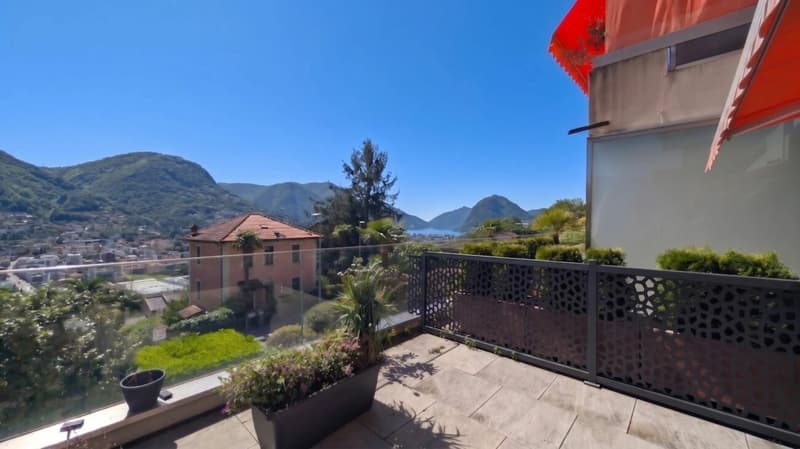 Elegante 2.5 locali con grande terrazza vista lago e piscina (9)