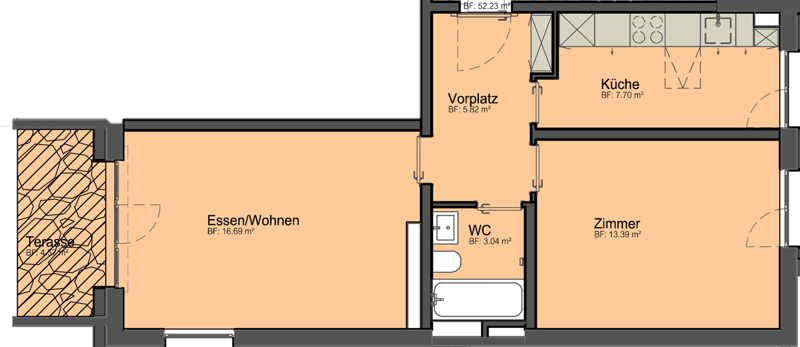 Erstvermietung moderne 2.5-Zimmer-Wohnung mit eigenem Gartensitzplatz (9)