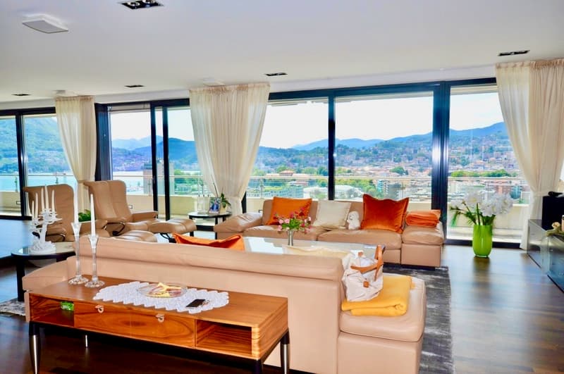 Magnifico Attico di Lusso con Terrazza-Tetto e Vista Lago di Lugano (6)