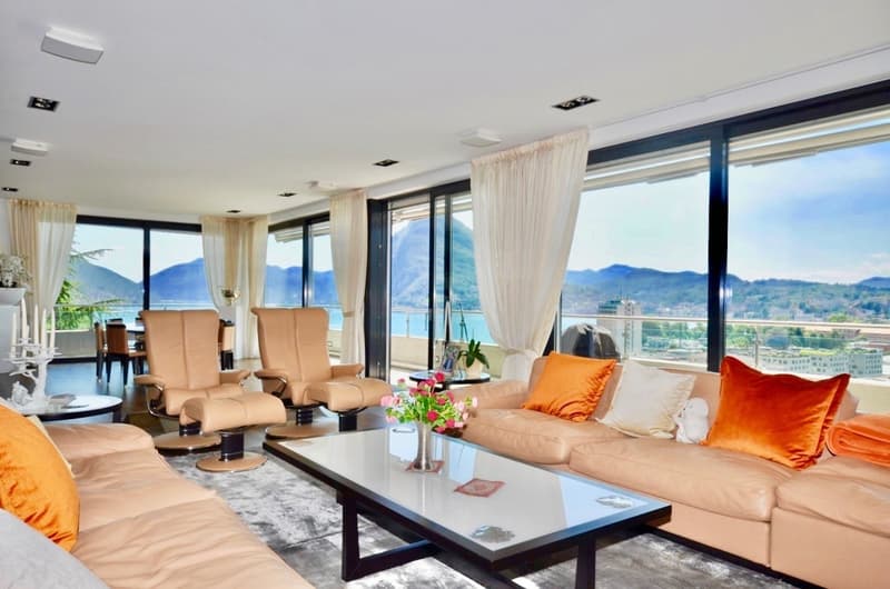 Magnifico Attico di Lusso con Terrazza-Tetto e Vista Lago di Lugano (5)