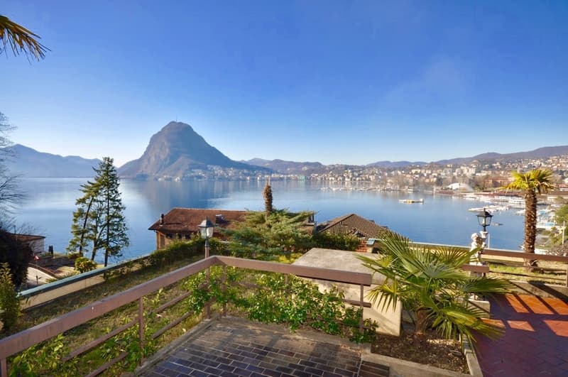 Appartamento con ampia terrazza e bellissima vista sul lago di Lugano (1)