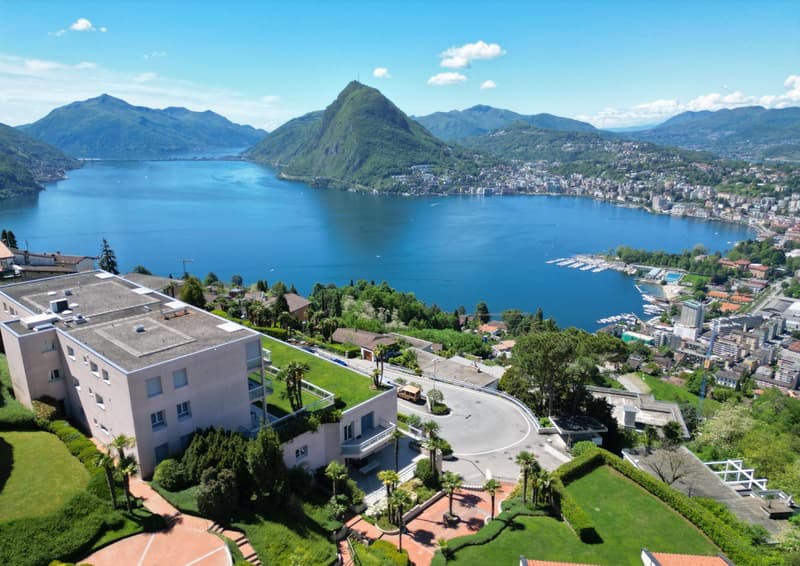 Appartamento ad Aldesago con Vista sul Lago di Lugano, Città e Monti (2)