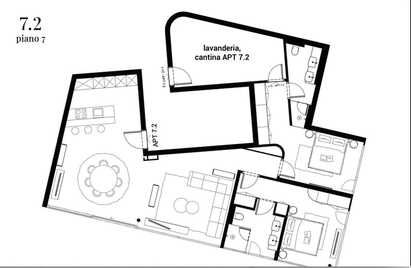 Attico in vendita a Lugano 4,5 locali con terrazza, giardino e vista (13)