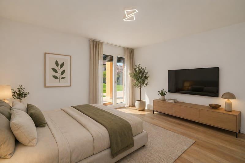 Luminoso Appartamento con Giardino Privato a Cureglia (4)