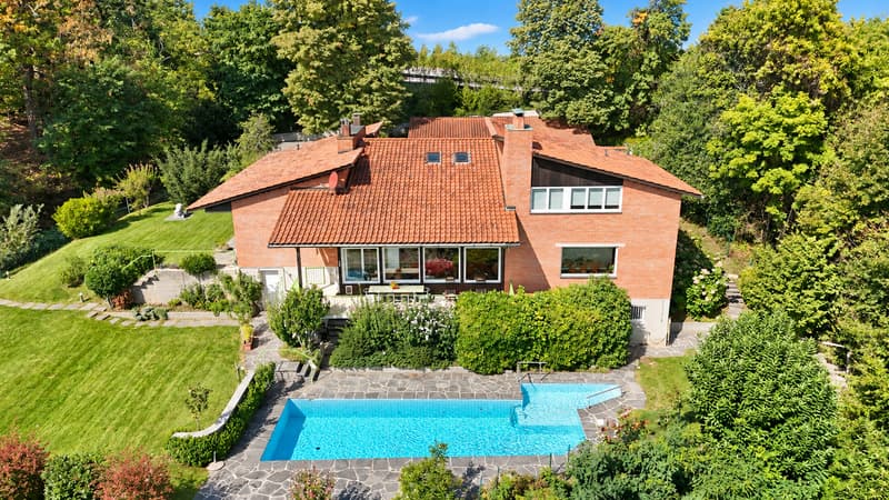 Villa d'Autore: vista golfo Lugano e Agno. Sito altamente energetico (1)