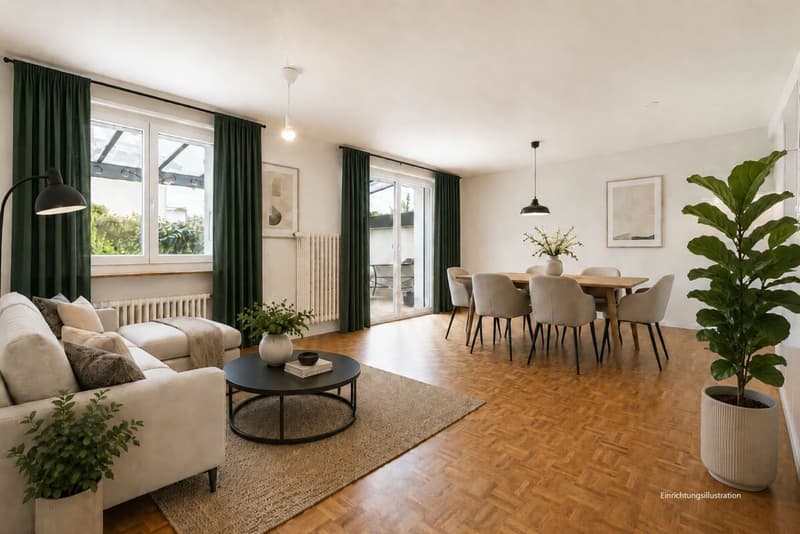 Charmantes 4.5 Zimmer Eck-Einfamilienhaus mit geschütztem Aussenbereich und Garagenbox (9)