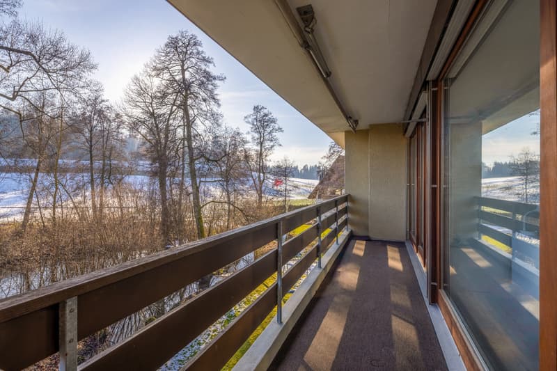 Von jedem Zimmer gelangt man auf den Balkon