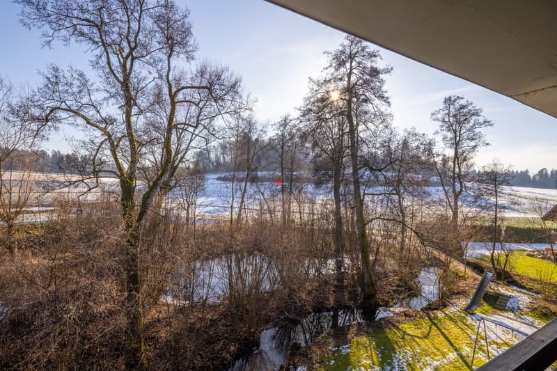 Idyllische Aussicht auf den Bach