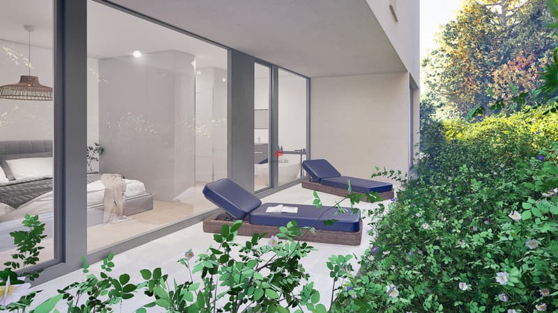 Garten-Wohnung Terrasse Schlafzimmer und Garten