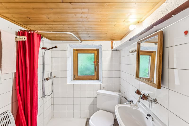 Auch im kleinen Bad steht noch eine Waschmaschine zur Verfügung. / Anche nel piccolo bagno è disponibile una lavatrice