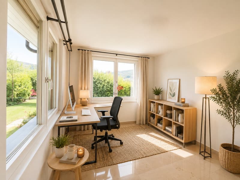 Home Office Büro im EG, Einrichtungsbeispiel