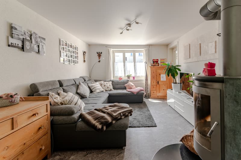 Wohnzimmer mit Schwedenofen