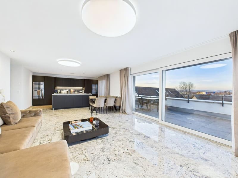 Exklusive 4.5-Zimmer-Attikawohnung - Luxusausbau, Designer-Küche & zwei Terrassen im Zentrum von Kloten (1)