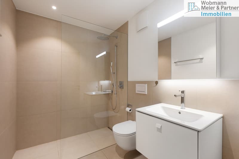 Modernes Bad mit Walk-In Dusche