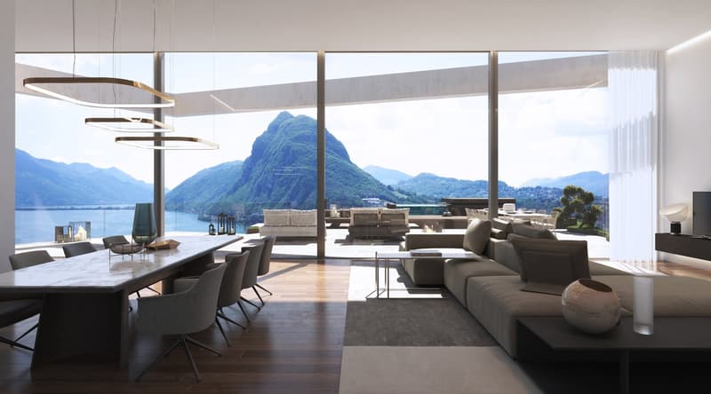 APPARTAMENTO DI ALTO STANDING CON GIARDINO E MAGNIFICA VISTA SUL LAGO DI LUGANO (7)