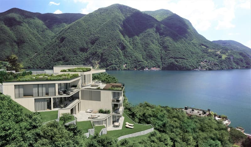 APPARTAMENTO DI ALTO STANDING CON GIARDINO E MAGNIFICA VISTA SUL LAGO DI LUGANO (2)