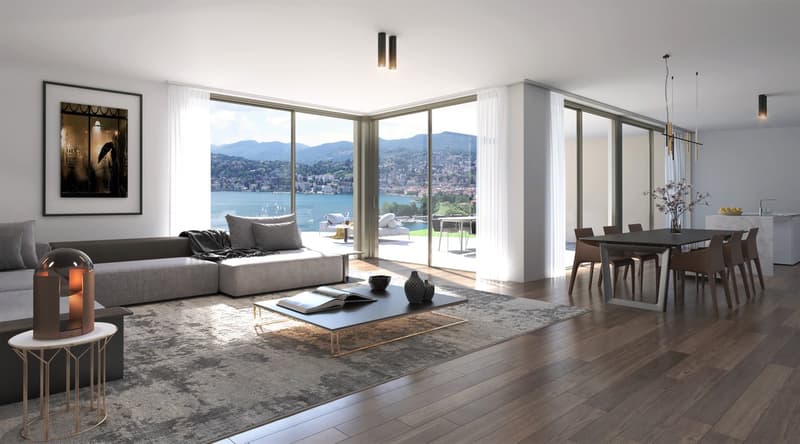 APPARTAMENTO DI ALTO STANDING CON GIARDINO E MAGNIFICA VISTA SUL LAGO DI LUGANO (6)