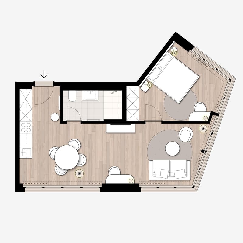 2-Zimmer Apartment möbliert und neu renoviert in Zürich Oerlikon (13)