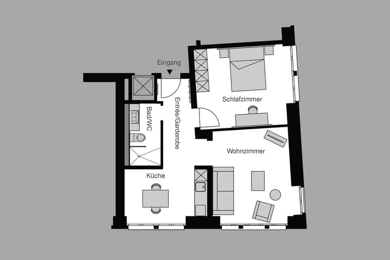 2-Zimmer Apartment möbiliert in Zürich Seefeld - Zürich See 5 Minuten (8)