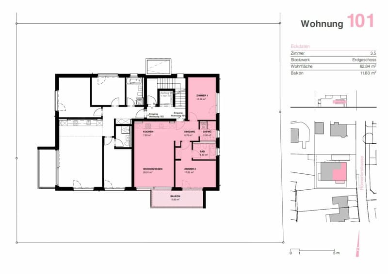 Urban leben, entspannt wohnen: moderne 3.5 Zimmer Eigentumswohnung im 1. OG (2)