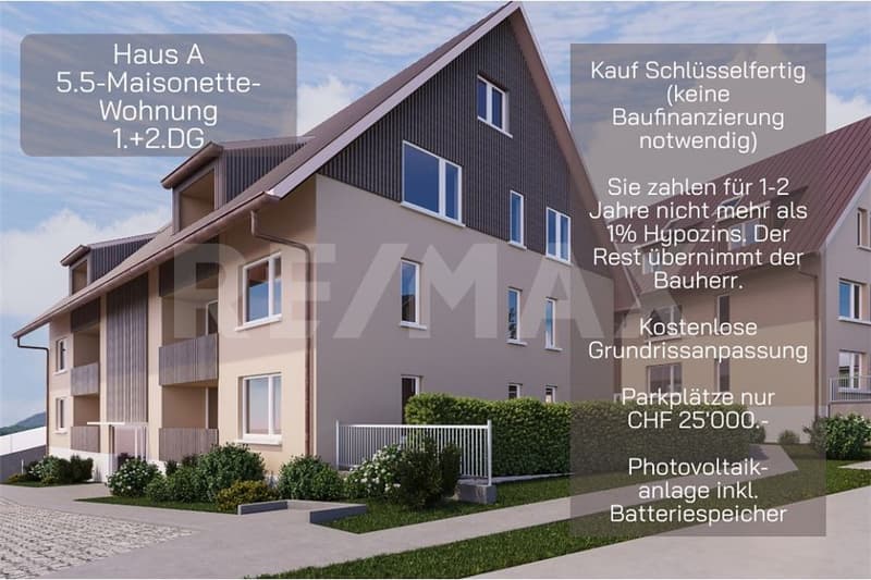 Neubau "Im Breitenmatt": Exklusive 148.9 m2 Wohlfühloase mit zwei Balkonen (1)