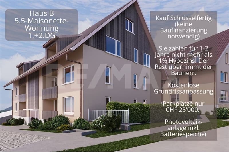 Neubau "Im Breitenmatt": 6.5-Zimmer Maisonette Familienparadies! (1)