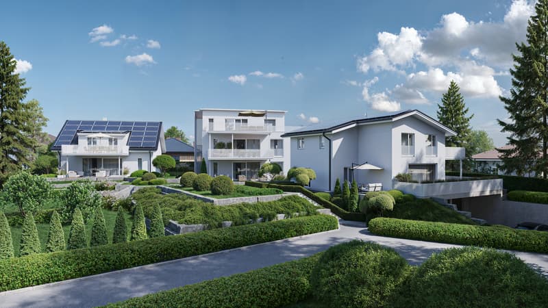 Neubau: Traumresidenz mit imposanter Terrasse und Weitblick
