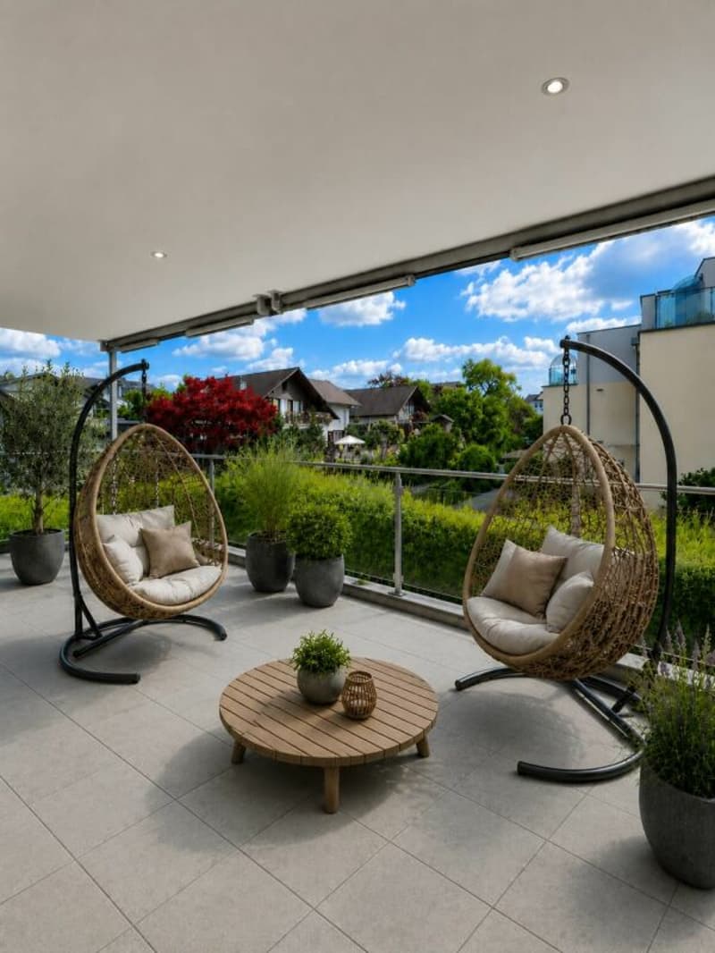 Wohnen wie in einem Einfamilienhaus - Schöne 5.5-Zimmer Maisonette Wohnung mit Gartensitzplatz und Balkon in Fahrwangen am Hallwilersee (13)