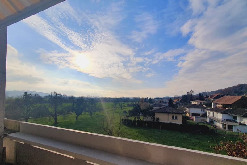 Helle 3-Zimmer-Wohnung mit Balkon und Aussicht in Meinisberg (1)