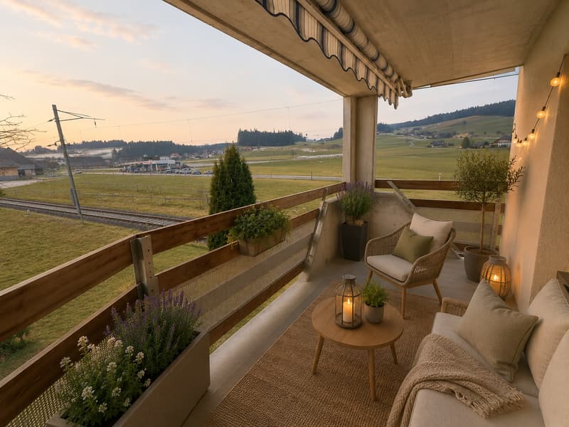 Schöne 3.5-Zimmerwohnung mit Balkon und eigenem Waschturm in Häusernmoos, Emmental (3)