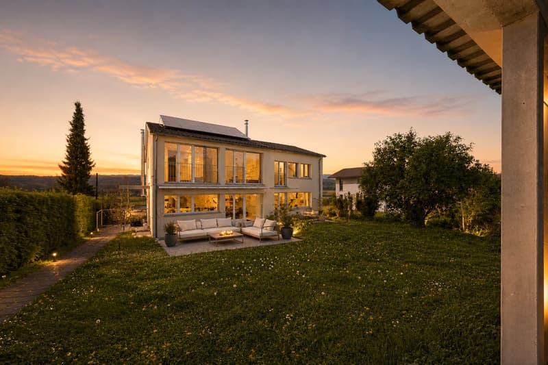 Mediterranes Zweifamilienhaus mit Weitsicht und grossem Garten (1)