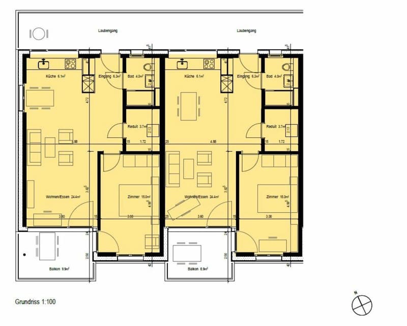 Modern wohnen mit Innenhof-Flair - 2.5-Zimmerwohnung in Ostermundigen (5)