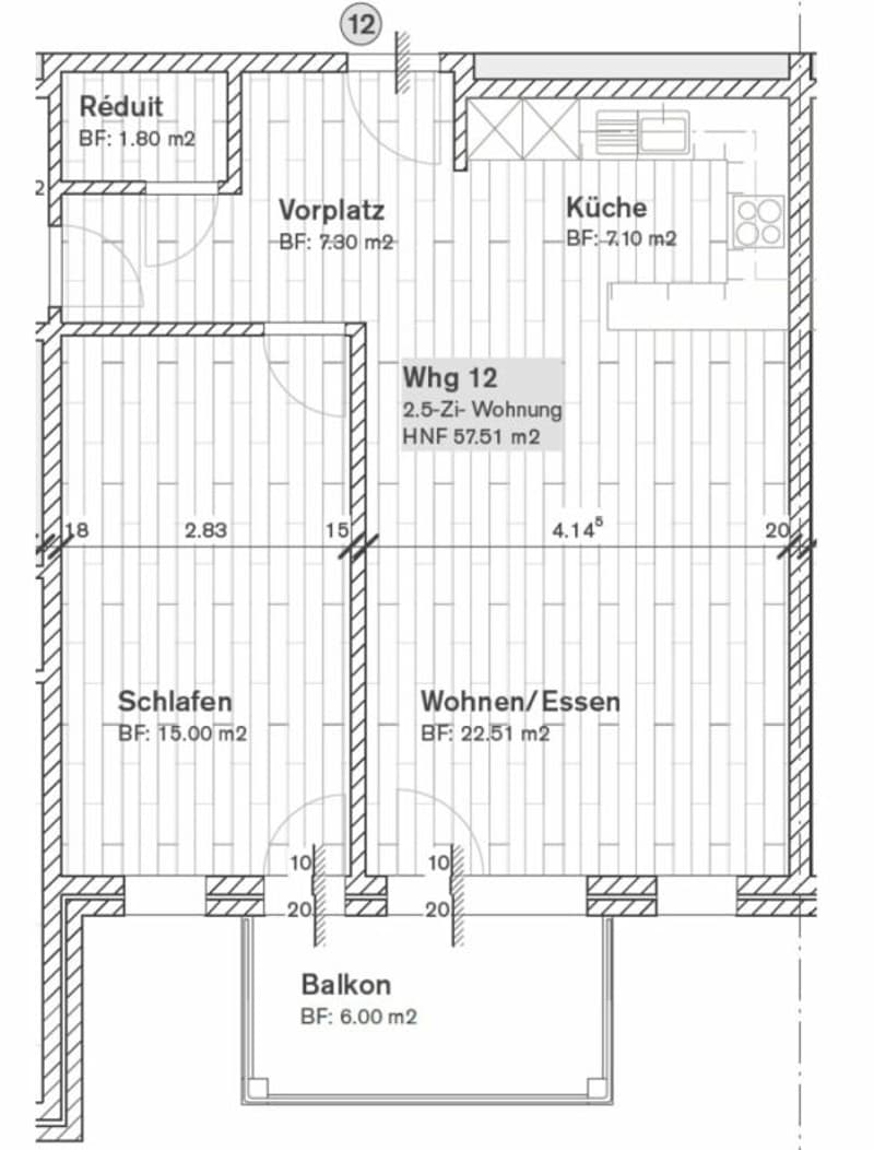Teilsanierte 2½-Zimmerwohnung für Personen ab 60 Jahren (7)