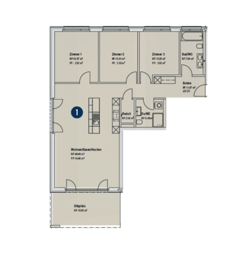 4.5 Zimmerwohnung im Erdgeschoss (7)
