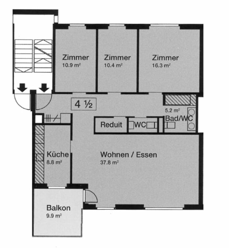 4.5-Zimmerwohnung mit Hobbyraum und zwei Einstellhallenplätzen (10)