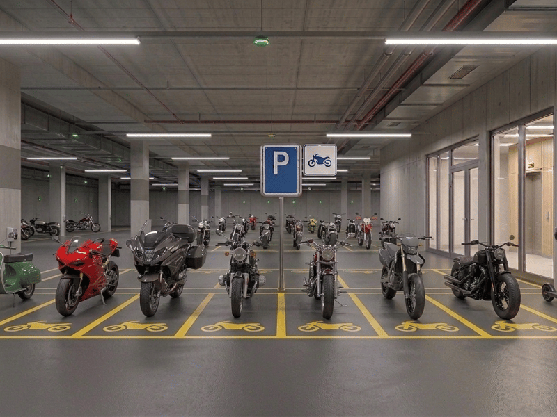 Motorradplatz Beispielbild