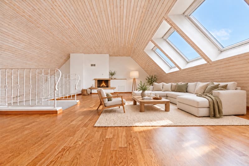Zimmer 4 (Die abgebildeten Möbel wurden mithilfe von KI ergänzt und dienen ausschliesslich der Veranschaulichung der Räume; die Wohnung wird unmöbliert vermietet)