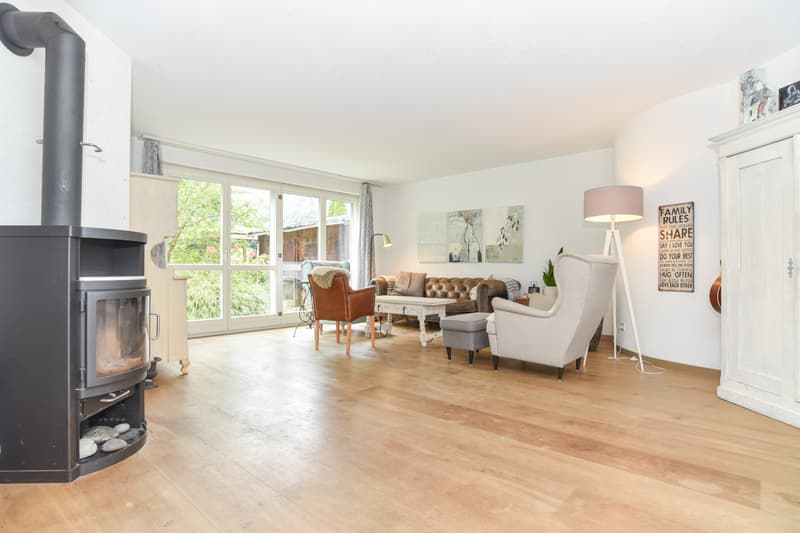 Wohnzimmer mit Schwedenofen