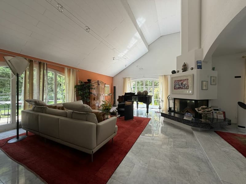 Wohnzimmer mit Cheminée