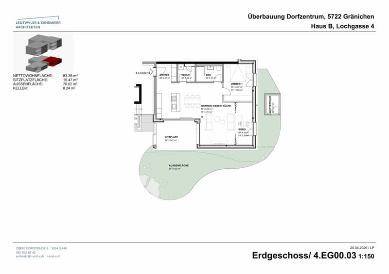 Haus B EG 2 1/2 Zimmer