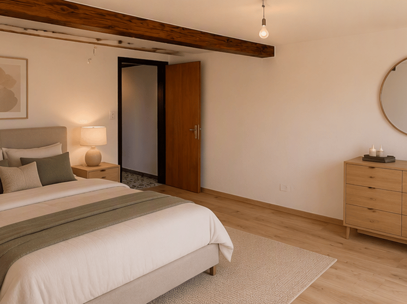 Schlafzimmer virtuell bearbeitet
