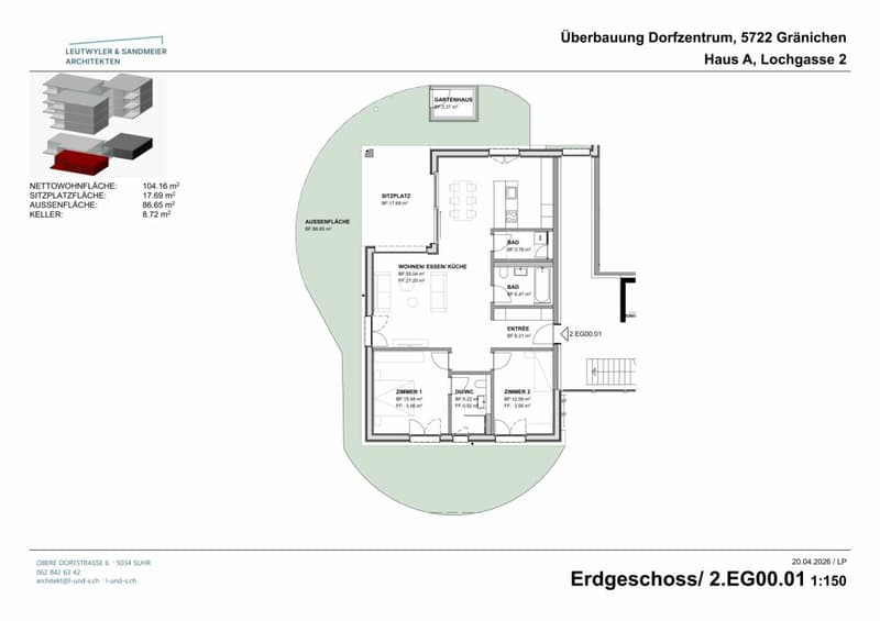 Haus A EG 3 1/2 Zimmer